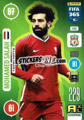 Sticker Mohamed Salah - FIFA 365: 2020-2021. Adrenalyn XL n. 185 - Panini