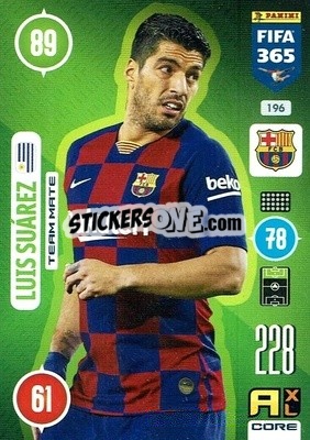 Sticker Luis Suárez - FIFA 365: 2020-2021. Adrenalyn XL n. 196 - Panini