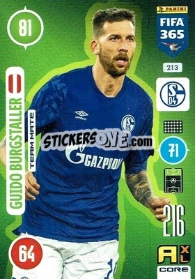 Sticker Guido Burgstaller - FIFA 365: 2020-2021. Adrenalyn XL n. 213 - Panini
