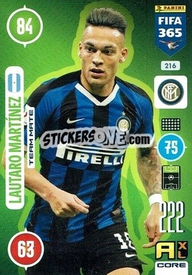 Sticker Lautaro Martinez - FIFA 365: 2020-2021. Adrenalyn XL n. 216 - Panini