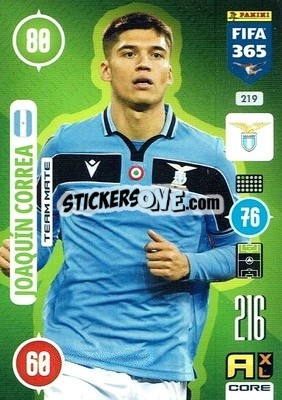 Sticker Joaquin Correa - FIFA 365: 2020-2021. Adrenalyn XL n. 219 - Panini