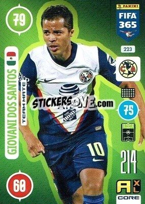 Sticker Giovani dos Santos - FIFA 365: 2020-2021. Adrenalyn XL n. 223 - Panini