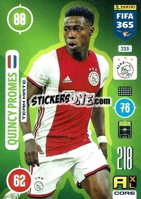 Sticker Quincy Promes - FIFA 365: 2020-2021. Adrenalyn XL n. 225 - Panini