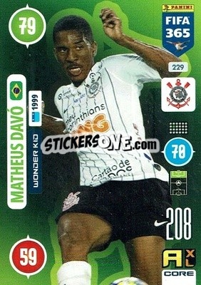 Sticker Matheus Davó - FIFA 365: 2020-2021. Adrenalyn XL n. 229 - Panini