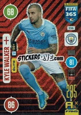 Sticker Kyle Walker - FIFA 365: 2020-2021. Adrenalyn XL n. 236 - Panini