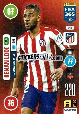 Sticker Renan Lodi - FIFA 365: 2020-2021. Adrenalyn XL n. 241 - Panini