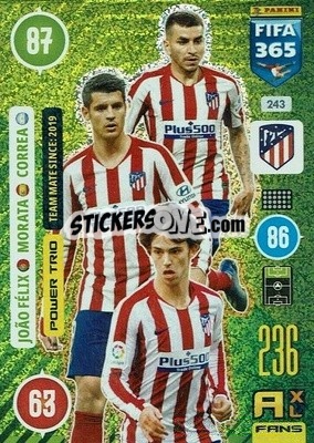 Sticker João Félix / Álvaro Morata / Ángel Correa - FIFA 365: 2020-2021. Adrenalyn XL - Panini