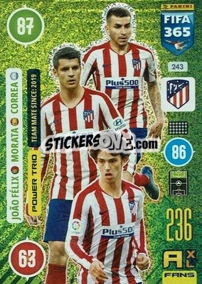 Sticker João Félix / Álvaro Morata / Ángel Correa - FIFA 365: 2020-2021. Adrenalyn XL n. 243 - Panini