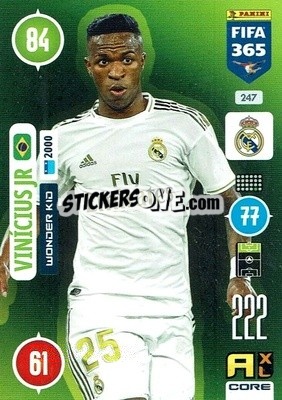 Sticker Vinícius Jr - FIFA 365: 2020-2021. Adrenalyn XL n. 247 - Panini