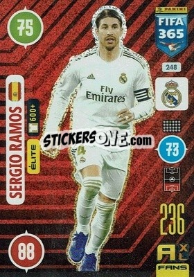Sticker Sergio Ramos - FIFA 365: 2020-2021. Adrenalyn XL n. 248 - Panini