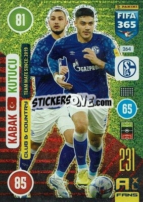 Sticker Ozan Kabak / Ahmed Kutucu - FIFA 365: 2020-2021. Adrenalyn XL n. 264 - Panini