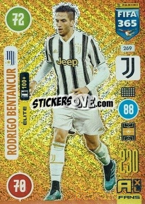 Sticker Rodrigo Bentancur - FIFA 365: 2020-2021. Adrenalyn XL n. 269 - Panini