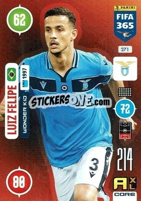 Sticker Luiz Felipe - FIFA 365: 2020-2021. Adrenalyn XL n. 271 - Panini