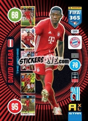Sticker David Alaba - FIFA 365: 2020-2021. Adrenalyn XL n. 289 - Panini