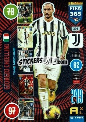 Sticker Giorgio Chiellini - FIFA 365: 2020-2021. Adrenalyn XL n. 296 - Panini