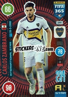 Sticker Carlos Zambrano - FIFA 365: 2020-2021. Adrenalyn XL n. 299 - Panini