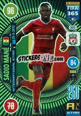 Sticker Sadio Mané - FIFA 365: 2020-2021. Adrenalyn XL n. 302 - Panini