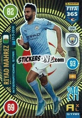 Sticker Riyad Mahrez - FIFA 365: 2020-2021. Adrenalyn XL n. 304 - Panini
