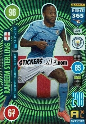Sticker Raheem Sterling - FIFA 365: 2020-2021. Adrenalyn XL n. 305 - Panini