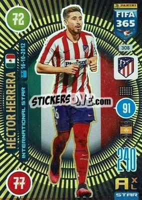 Sticker Héctor Herrera - FIFA 365: 2020-2021. Adrenalyn XL n. 308 - Panini