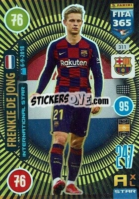 Sticker Frenkie de Jong - FIFA 365: 2020-2021. Adrenalyn XL n. 311 - Panini