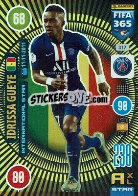 Sticker Idrissa Gueye - FIFA 365: 2020-2021. Adrenalyn XL n. 317 - Panini