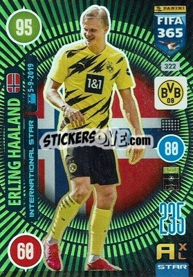 Sticker Erling Haaland - FIFA 365: 2020-2021. Adrenalyn XL n. 322 - Panini