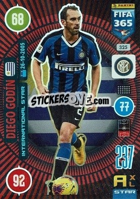 Sticker Diego Godin - FIFA 365: 2020-2021. Adrenalyn XL n. 325 - Panini