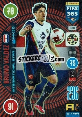 Sticker Bruno Valdez - FIFA 365: 2020-2021. Adrenalyn XL n. 330 - Panini