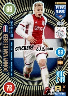 Cromo Donny van de Beek - FIFA 365: 2020-2021. Adrenalyn XL - Panini