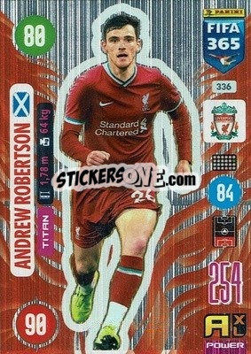 Sticker Andrew Robertson - FIFA 365: 2020-2021. Adrenalyn XL n. 336 - Panini