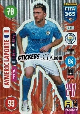 Sticker Aymeric Laporte - FIFA 365: 2020-2021. Adrenalyn XL n. 337 - Panini