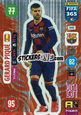 Sticker Gerard Piqué - FIFA 365: 2020-2021. Adrenalyn XL n. 340 - Panini