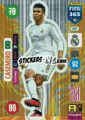 Sticker Casemiro - FIFA 365: 2020-2021. Adrenalyn XL n. 341 - Panini
