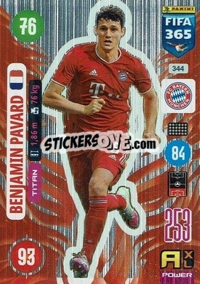 Sticker Benjamin Pavard - FIFA 365: 2020-2021. Adrenalyn XL n. 344 - Panini