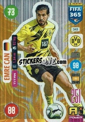 Sticker Emre Can - FIFA 365: 2020-2021. Adrenalyn XL n. 345 - Panini