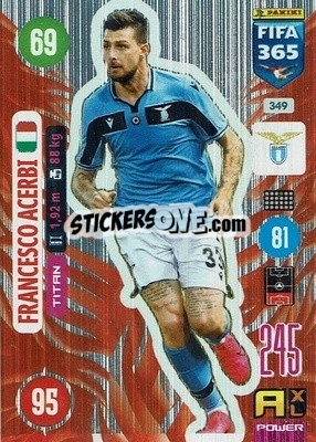 Sticker Francesco Acerbi - FIFA 365: 2020-2021. Adrenalyn XL n. 349 - Panini