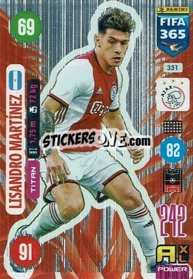 Sticker Lisandro Martinez - FIFA 365: 2020-2021. Adrenalyn XL n. 351 - Panini