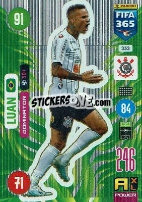 Sticker Luan - FIFA 365: 2020-2021. Adrenalyn XL n. 353 - Panini