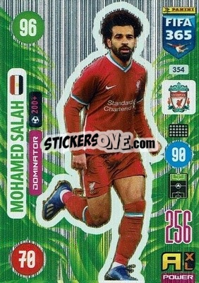 Sticker Mohamed Salah - FIFA 365: 2020-2021. Adrenalyn XL n. 354 - Panini