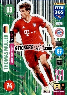 Sticker Thomas Müller - FIFA 365: 2020-2021. Adrenalyn XL n. 362 - Panini