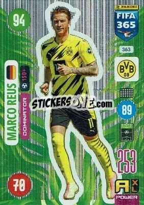 Sticker Marco Reus - FIFA 365: 2020-2021. Adrenalyn XL n. 363 - Panini