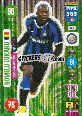 Sticker Romelu Lukaku - FIFA 365: 2020-2021. Adrenalyn XL n. 365 - Panini