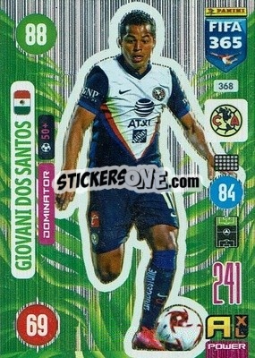 Sticker Giovani dos Santos - FIFA 365: 2020-2021. Adrenalyn XL n. 368 - Panini