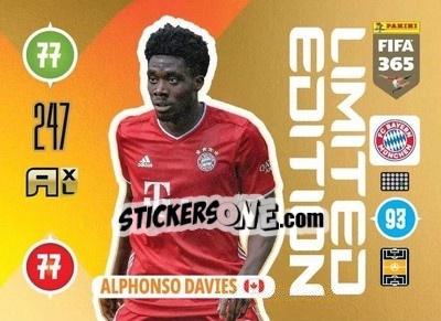 Sticker Alphonso Davies - FIFA 365: 2020-2021. Adrenalyn XL n. LE-AD - Panini