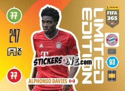 Cromo Alphonso Davies - FIFA 365: 2020-2021. Adrenalyn XL - Panini