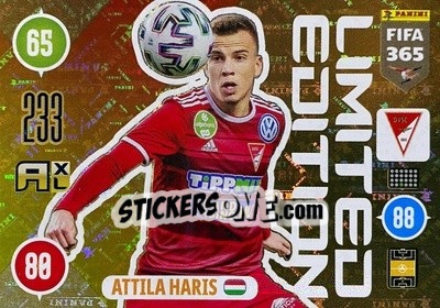 Sticker Attila Haris - FIFA 365: 2020-2021. Adrenalyn XL n. LE-AHA - Panini