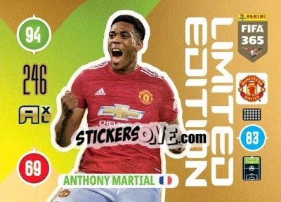 Sticker Anthony Martial - FIFA 365: 2020-2021. Adrenalyn XL - Panini