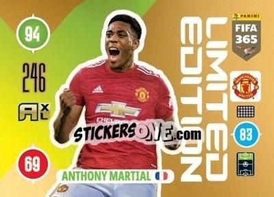 Sticker Anthony Martial - FIFA 365: 2020-2021. Adrenalyn XL n. LE-AMA - Panini