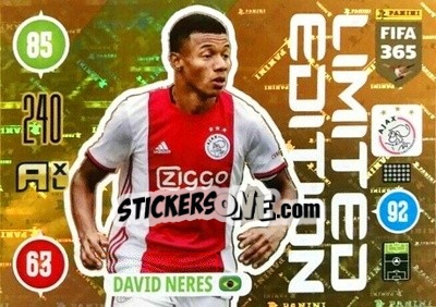 Sticker David Neres - FIFA 365: 2020-2021. Adrenalyn XL n. LE-DN - Panini